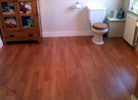 Photo of Paul Buck Handyman laminate flooring job.